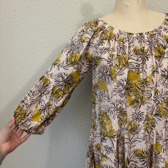 ANTHROPOLOGIE DAILY PRACTICE Mollie Tunic Dress Multi Floral Print - Picture 3 of 13